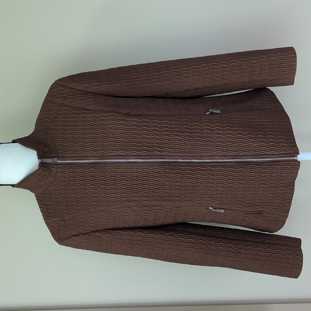 Pendleton Textured Mock Neck Lined Full Zip Jacket - image 2